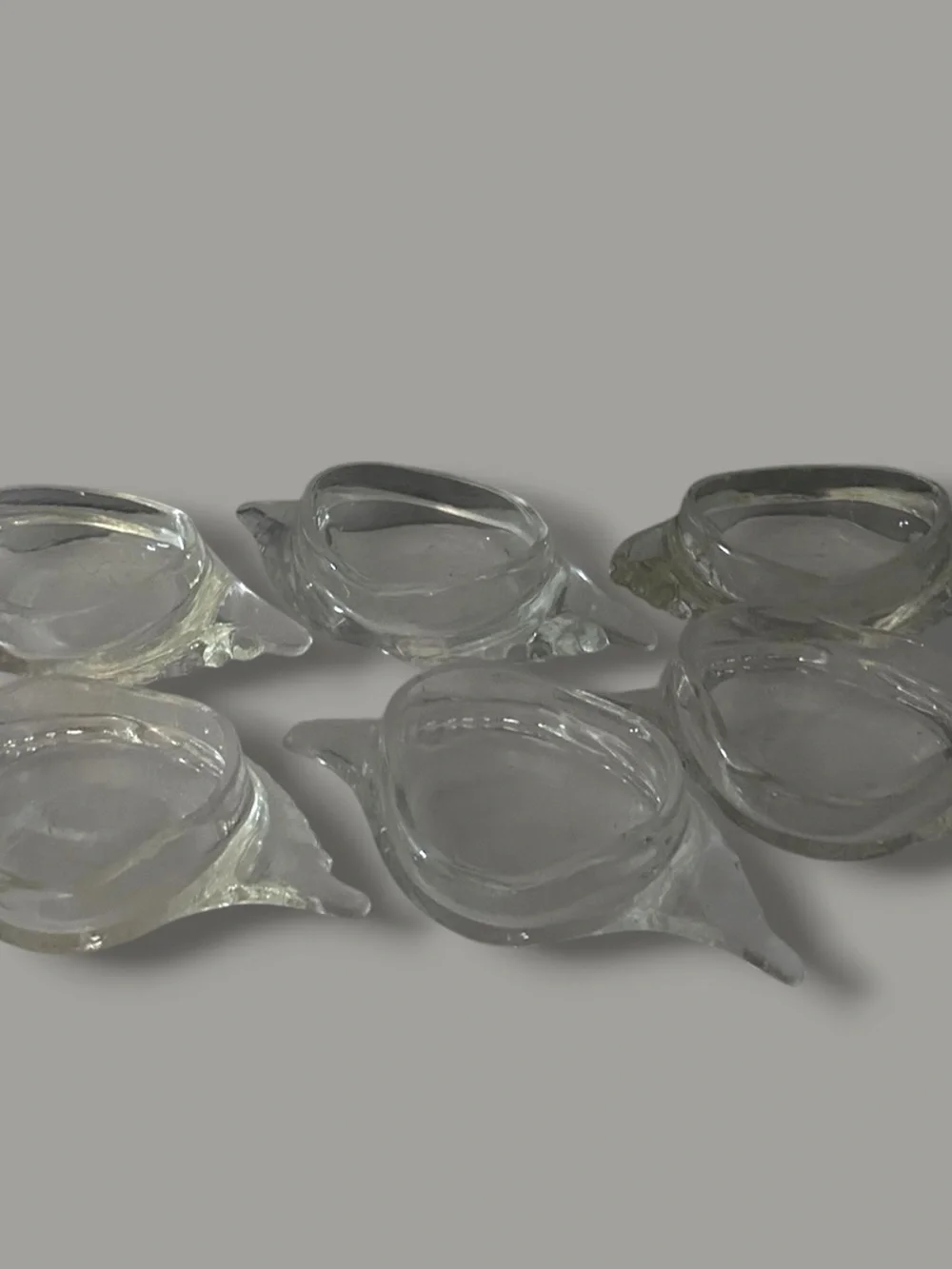 6 Vintage Glasbake Deviled Crab Baking Dishes Ramekins Clear